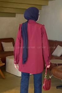 Claret Red Normal Neck Cotton Fabric Unprinted Tunic