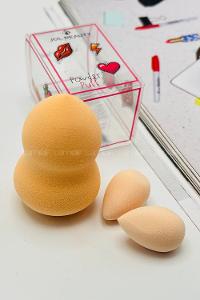 Lamelif Jol Beauty Makyaj Süngeri 3 lü Krem