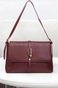 Lame Luxury Gold  Detaylı Kadın Çanta Bordo