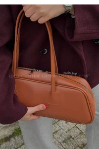 Tan Buckle Skin Hand Bag Bag
