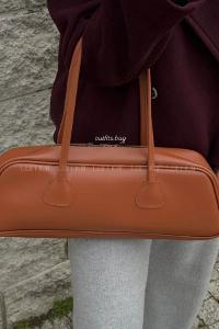 Tan Buckle Skin Hand Bag Bag