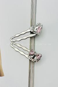 Lamelif  2 li Set Taşlı Kurdele ve Kalp Toka