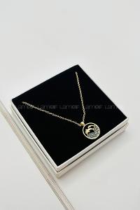 Lamelif Gold Zirkon Taşlı Balık Kolye