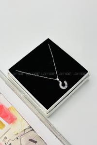 Lamelif Gümüş Kristal Taşlı Zirkon Kolye