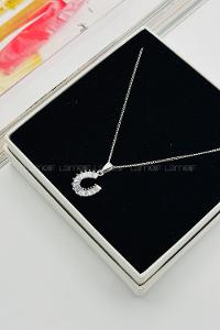 Lamelif Gümüş Kristal Taşlı Zirkon Kolye