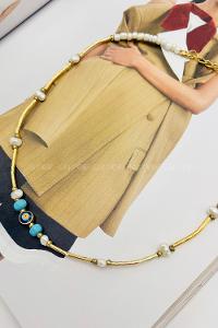 Lamelif Nazar Charmlı İnci Kolye