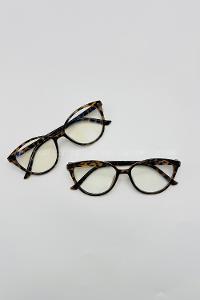 Lamelif Cates Leopar Çerçeve Şeffaf İmaj Gözlük