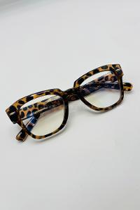 Lamelif İnes Leopar Çerçeve Şeffaf İmaj Gözlük