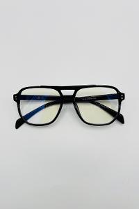 Lamelif Oly Siyah Çerçeve Şeffaf İmaj Gözlük