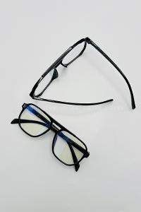 Lamelif Oly Siyah Çerçeve Şeffaf İmaj Gözlük