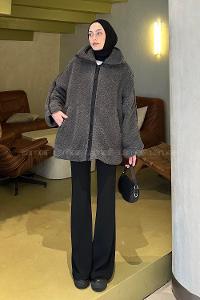 Anthracite Normal Neck Long Arm Coat