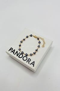 Lamelif Lacivert Kalp Nazar Boncuklu Zarif Bileklik