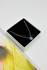 Lamelif Mavi Kristal Kalp Kolye