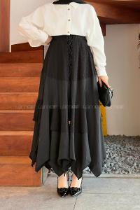 Black Linen Skirt Skirt