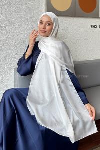 Lamelif Janjan Şal Kırık Beyaz