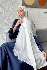 Lamelif Janjan Şal Kırık Beyaz