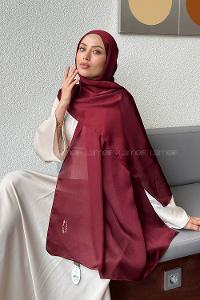 Lamelif Janjan Şal Koyu Bordo