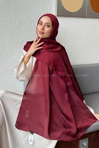 Lamelif Janjan Şal Koyu Bordo