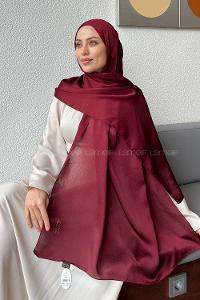 Lamelif Janjan Şal Koyu Bordo