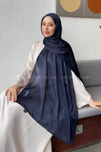 Lamelif Janjan Şal Koyu Lacivert