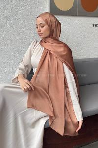 Brown With Milk Cotton Fabric Straight Shawl