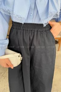 Lamelif Kloş Tesettür Etek Lacivert