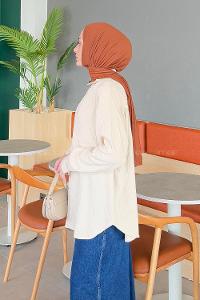 Lamelif Paris Tesettür Gömlek Bej