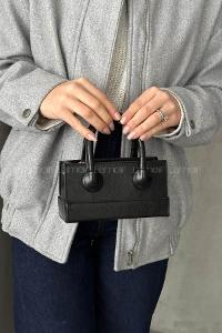 Lamelif Minnie Model Deri Kadın El Ve Omuz Çantası Siyah