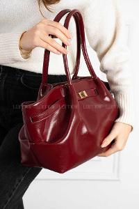 Lamelif Suni Deri Kemer Detaylı Else Kadın Kol Çanta Bordo