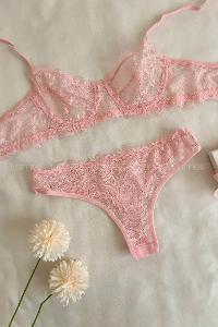 Lamelif Dantel Bralet Takım Desteksiz