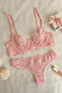 Lamelif Dantel Bralet Takım Desteksiz