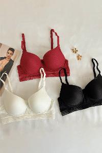 Lamelif Fitilli Destekli Push Up Sütyen