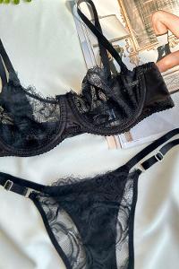 Lamelif Saten Dantel Bralet Takım Desteksiz