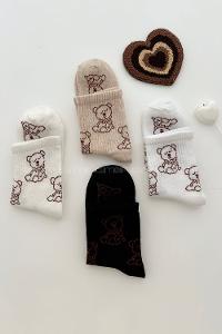 Lamelif 4lü Sevimli Köpek Kolej Çorap