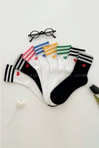 Lamelif 8li Fitilli Kalpli Kolej Çorap