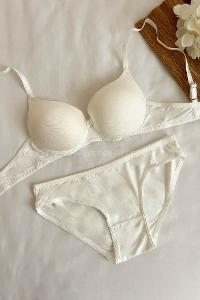 Lamelif Penye Desteksiz Takım Ekru Renk