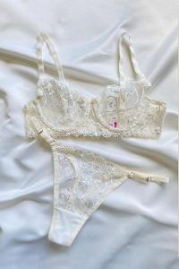 White Cotton Fabric Underwire Support 