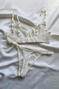 White Cotton Fabric Underwire Support 