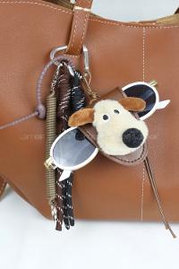 Lamelif Gözlük Tutmalı Köpek Çanta Charmı