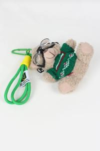 Lamelif Gözlüklü Teddy Ayıcık Çanta Charmı