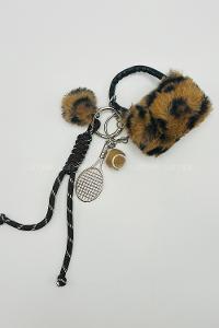 Lamelif Leoparlı Peluş Çanta Charmı