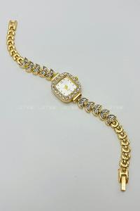 Lamellif Gold Kristal Taşlı Metal Kordon Kol Saati