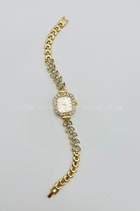 Lamellif Gold Kristal Taşlı Metal Kordon Kol Saati