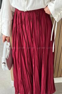 Lamelif Astarlı Tesettür Etek Bordo