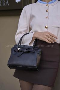 Lameli Mini Kemer Detaylı El Ve Omuz Çantası Siyah