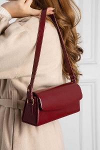 Lamelif Gloria Model Deri Kadın El Ve Omuz Çantası Bordo