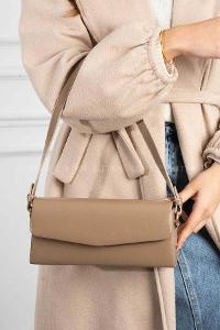 Lamelif Gloria Model Deri Kadın El Ve Omuz Çantası Vizonrengi