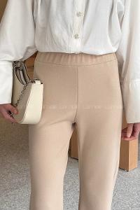 Lamelif Krep Pantolon Bej