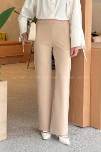 Lamelif Krep Pantolon Bej