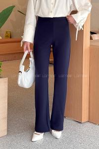 Lamelif Krep Pantolon Lacivert